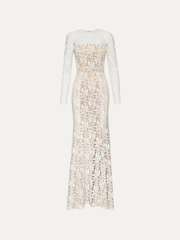 Gardenia Lace Open Back Gown sold by Oscar de la Renta