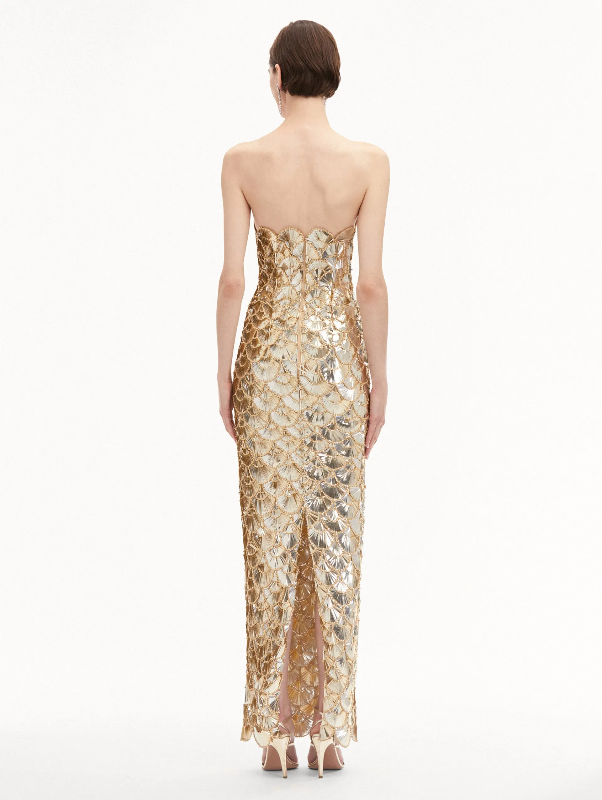 Sequin Scallop Embroidered Gown sold by Oscar de la Renta product image thumbnail 3