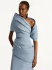 Draped-Detailed Faille Gown sold by Oscar de la Renta