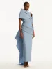 Draped-Detailed Faille Gown sold by Oscar de la Renta