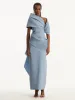 Draped-Detailed Faille Gown sold by Oscar de la Renta