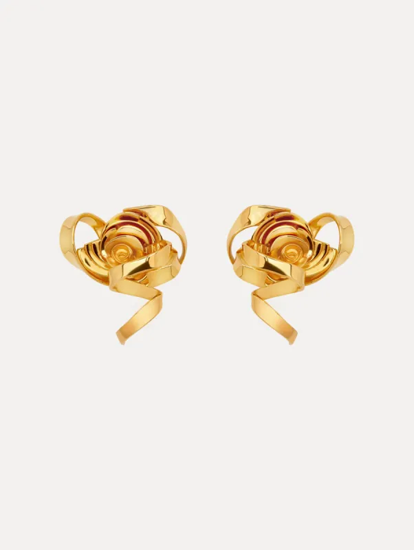 Geometric Rose Earrings sold by Oscar de la Renta