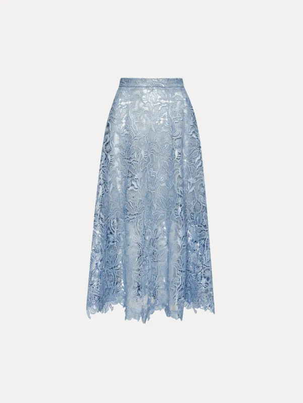 Bellflower Guipure Skirt sold by Oscar de la Renta