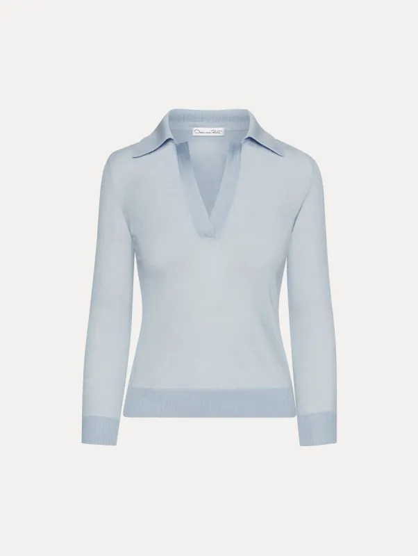 Polo Collared Pullover sold by Oscar de la Renta
