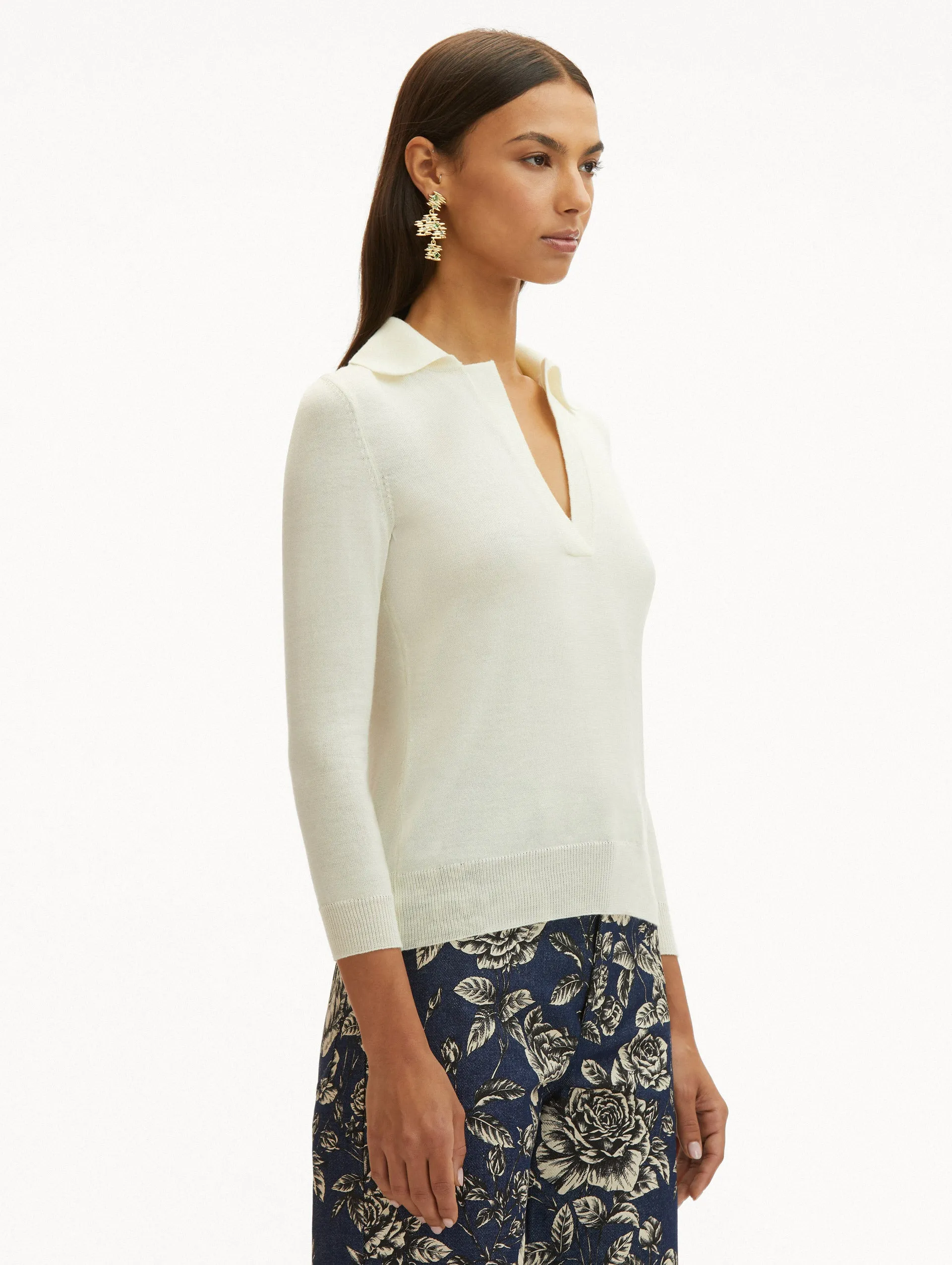 Polo Collared Pullover sold by Oscar de la Renta product image thumbnail 5