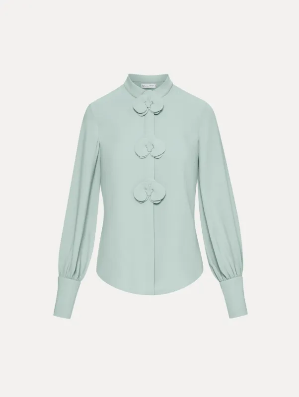 Orchid Silk Georgette Blouse sold by Oscar de la Renta