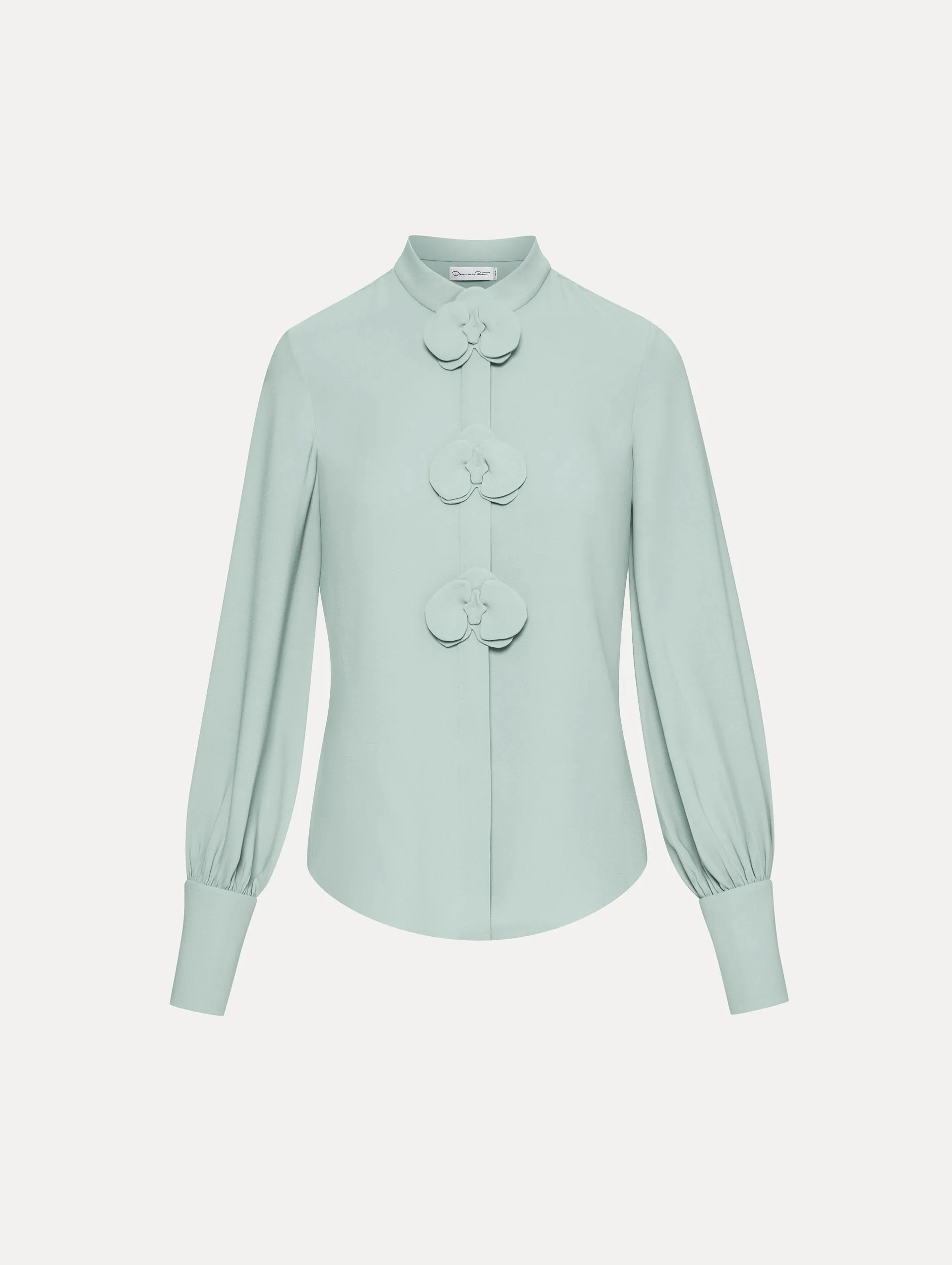 Orchid Silk Georgette Blouse sold by Oscar de la Renta