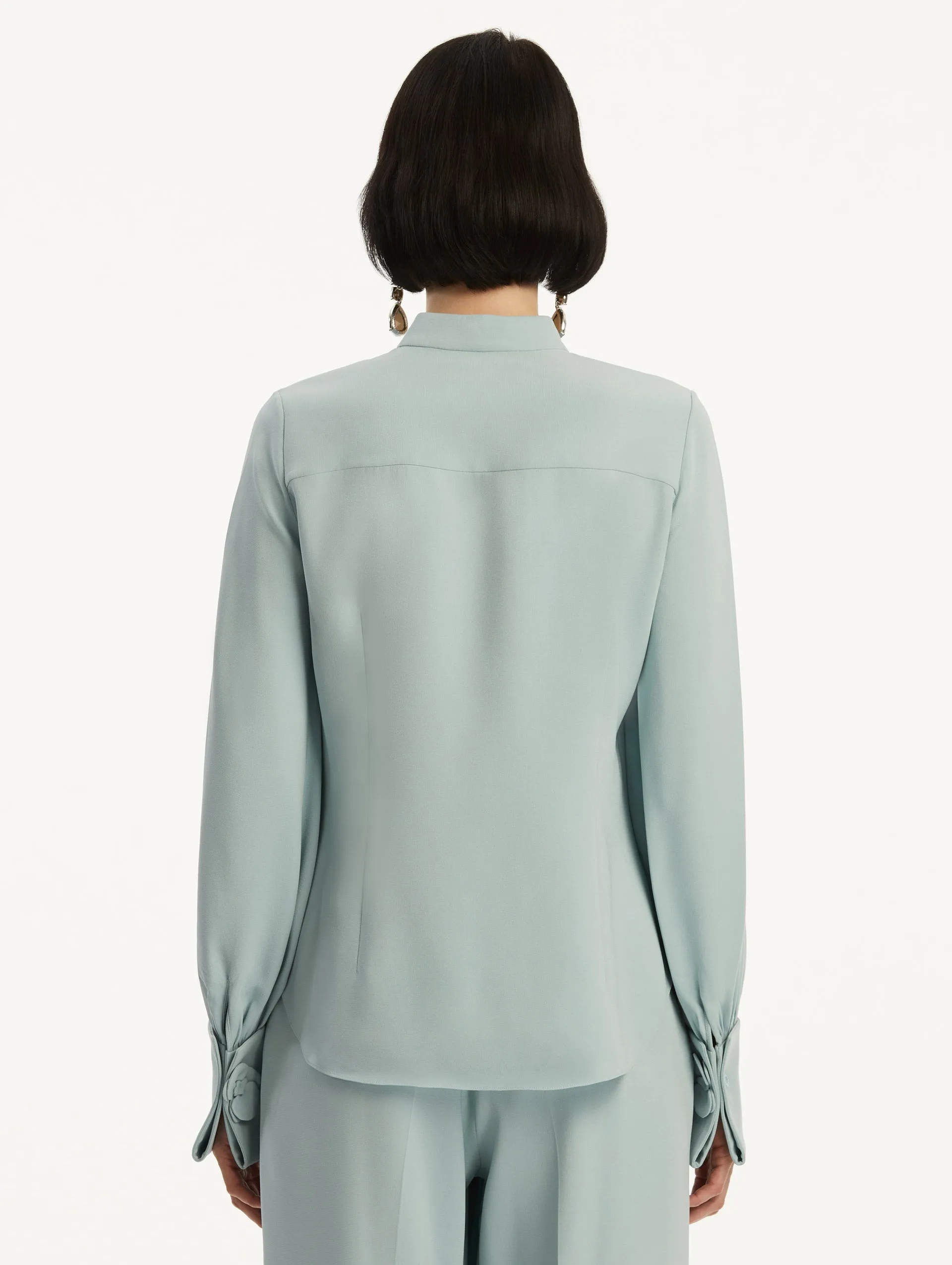 Orchid Silk Georgette Blouse sold by Oscar de la Renta product image thumbnail 4
