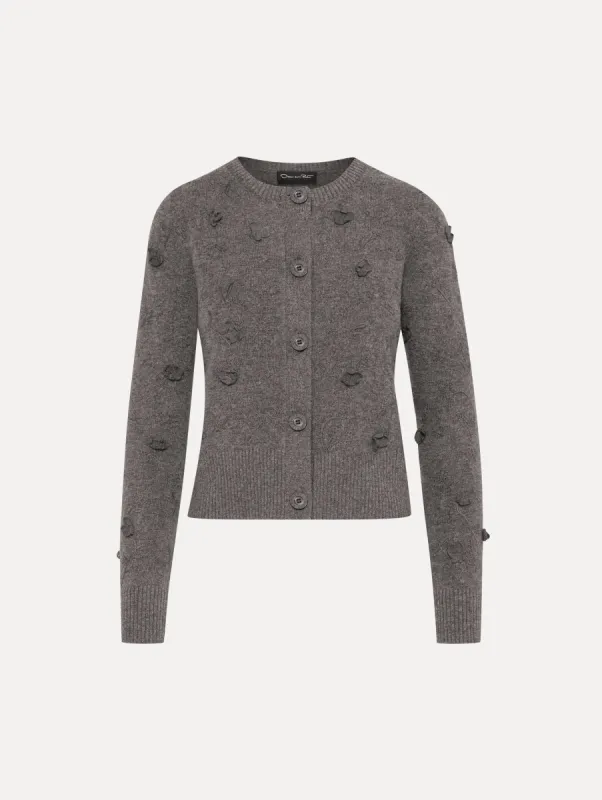 Orchid Embroidered Cardigan sold by Oscar de la Renta