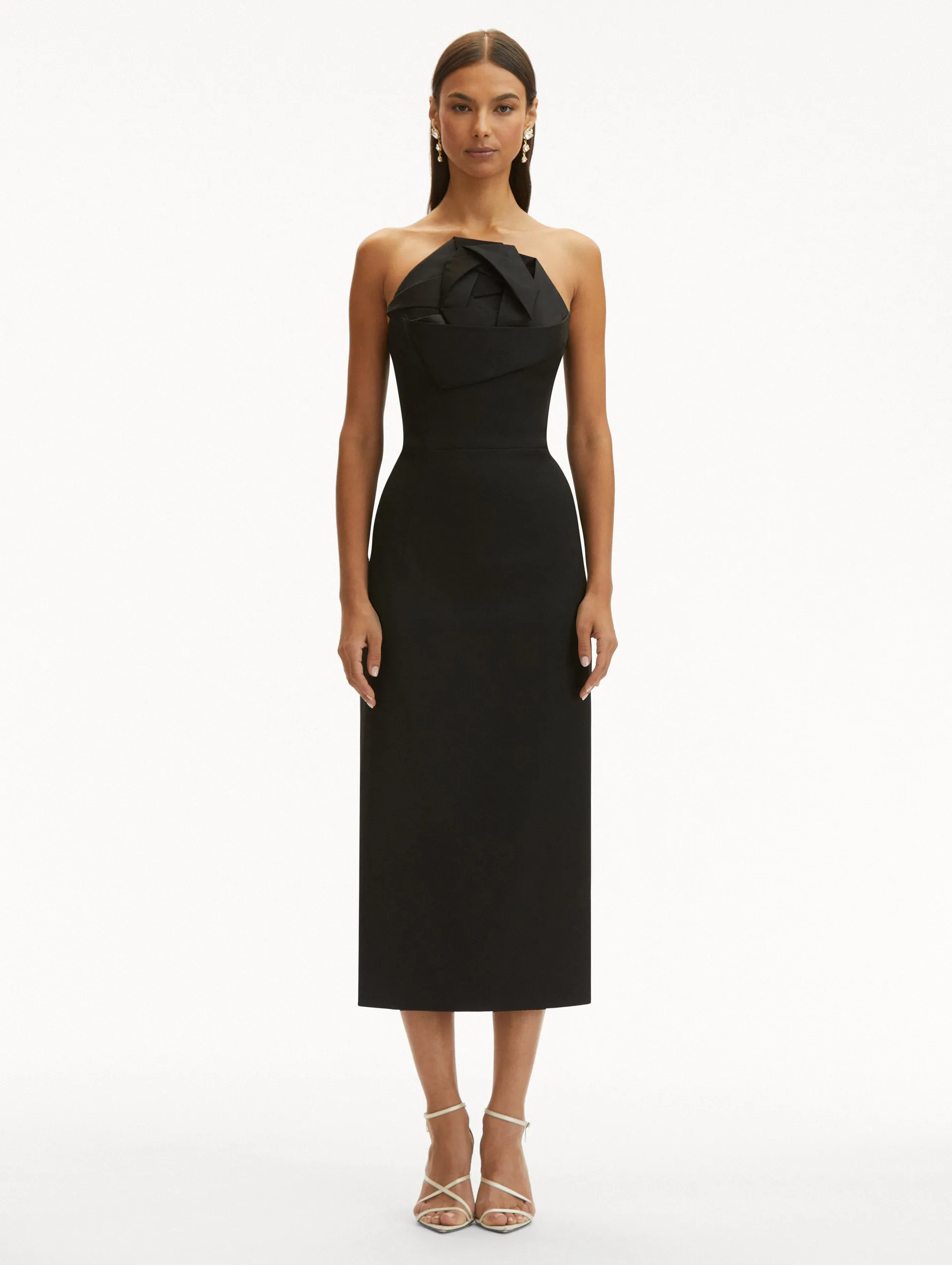 Rosette Tea Length Dress sold by Oscar de la Renta product image thumbnail 2