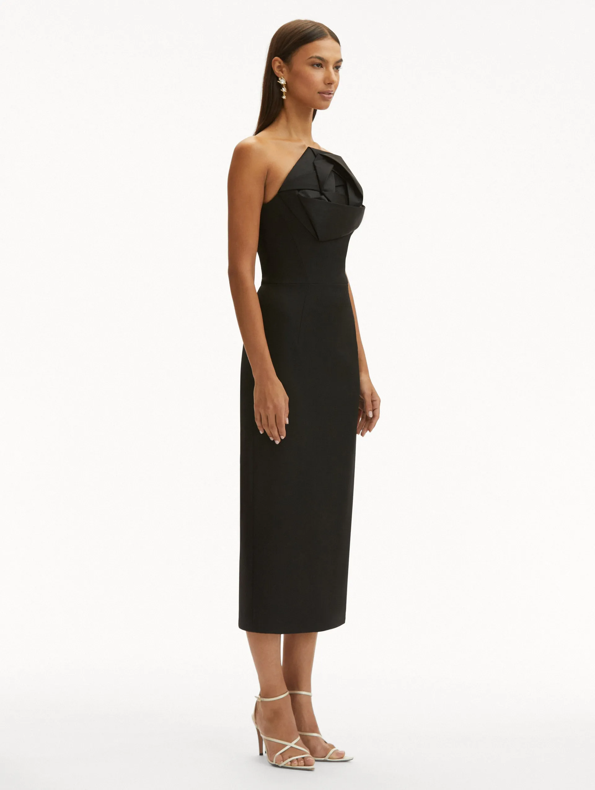 Rosette Tea Length Dress sold by Oscar de la Renta product image thumbnail 4