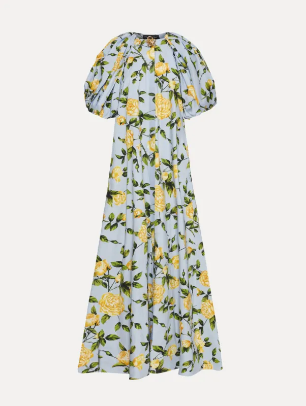 English Rose Cotton Poplin Caftan sold by Oscar de la Renta