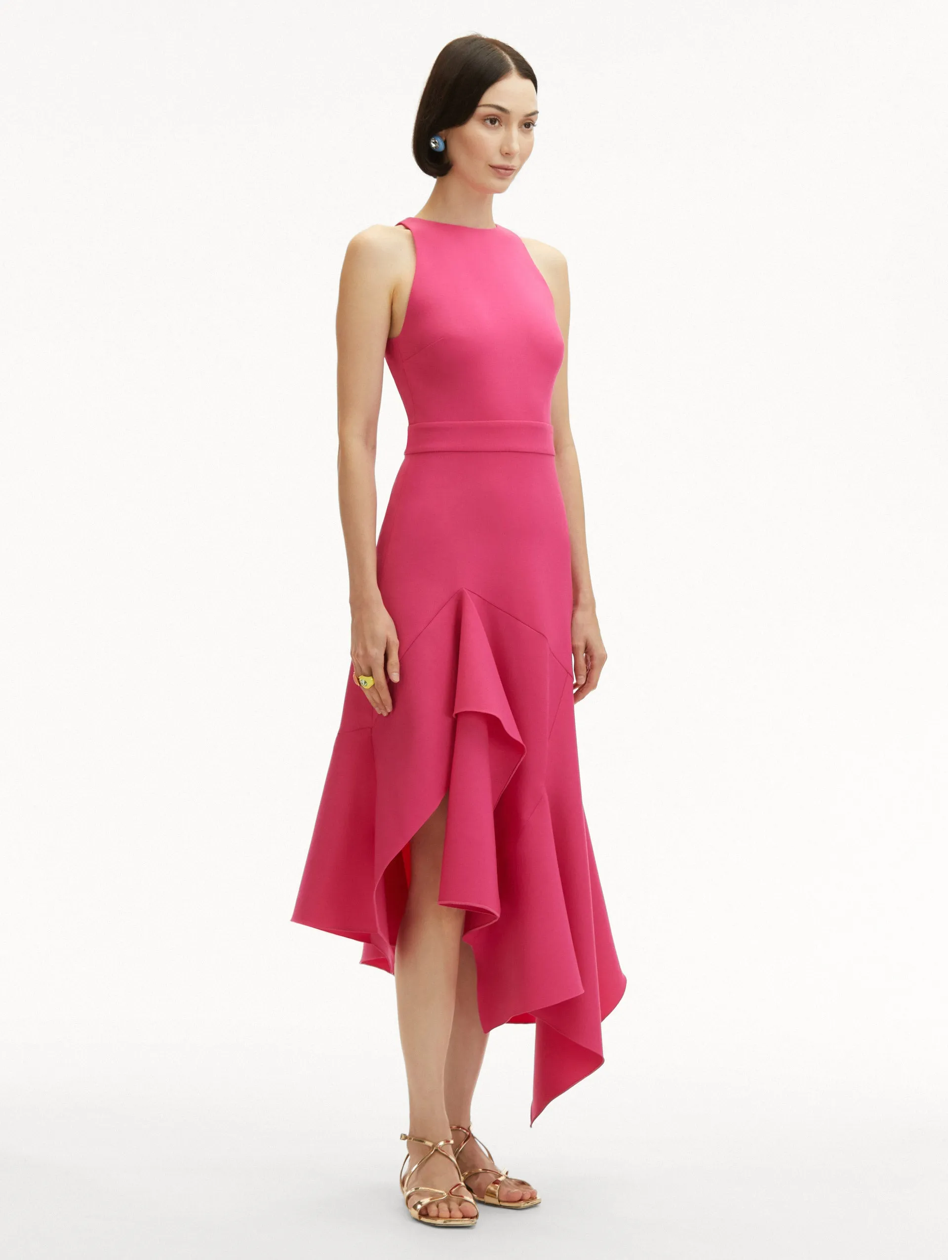 Asymmetrical Wool Dress sold by Oscar de la Renta product image thumbnail 4