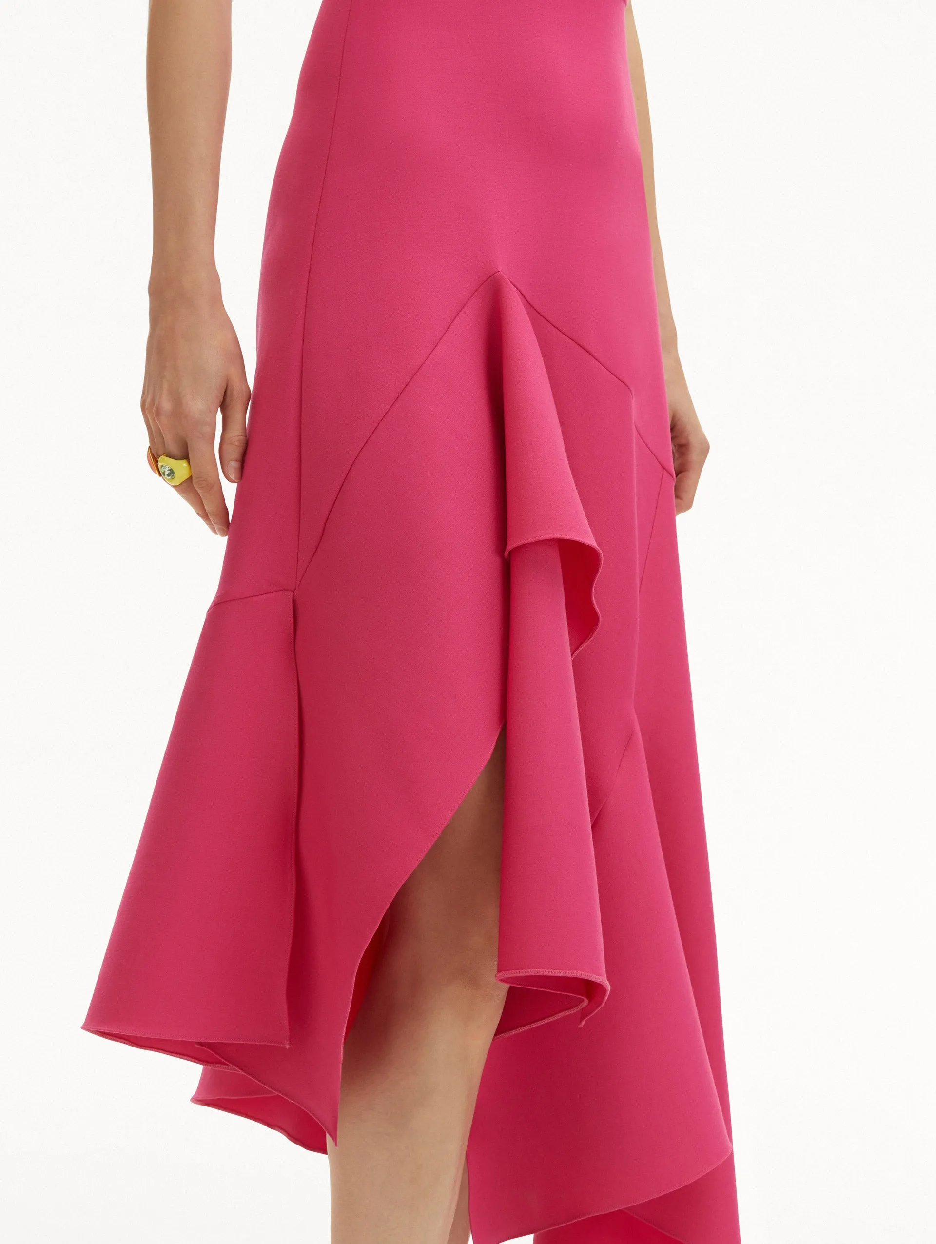 Asymmetrical Wool Dress sold by Oscar de la Renta product image thumbnail 5