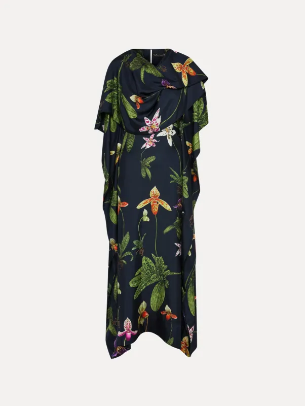 Orchid Silk Twill Caftan sold by Oscar de la Renta