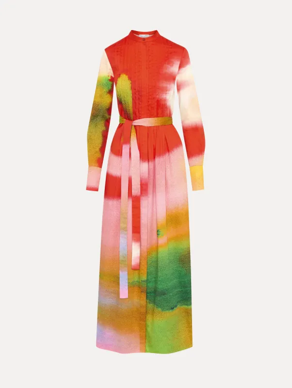 Abstract Watercolor Caftan sold by Oscar de la Renta