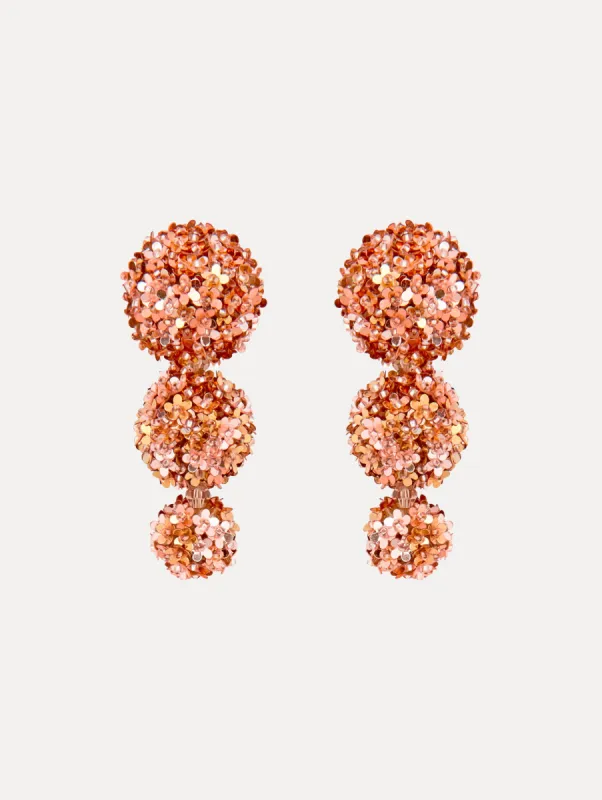 Flower Pompom Drop Earrings sold by Oscar de la Renta