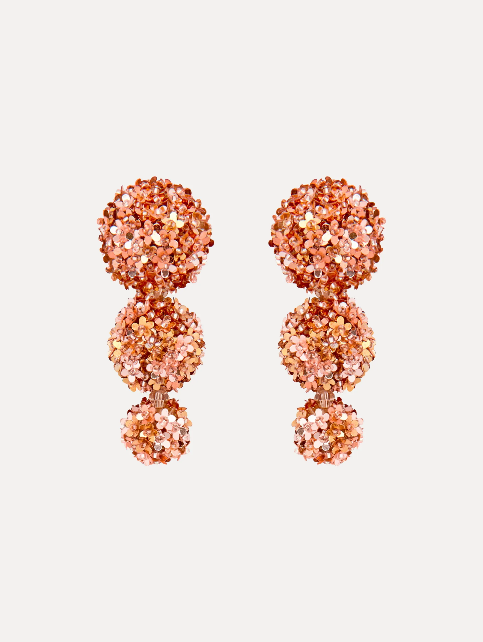 Flower Pompom Drop Earrings sold by Oscar de la Renta