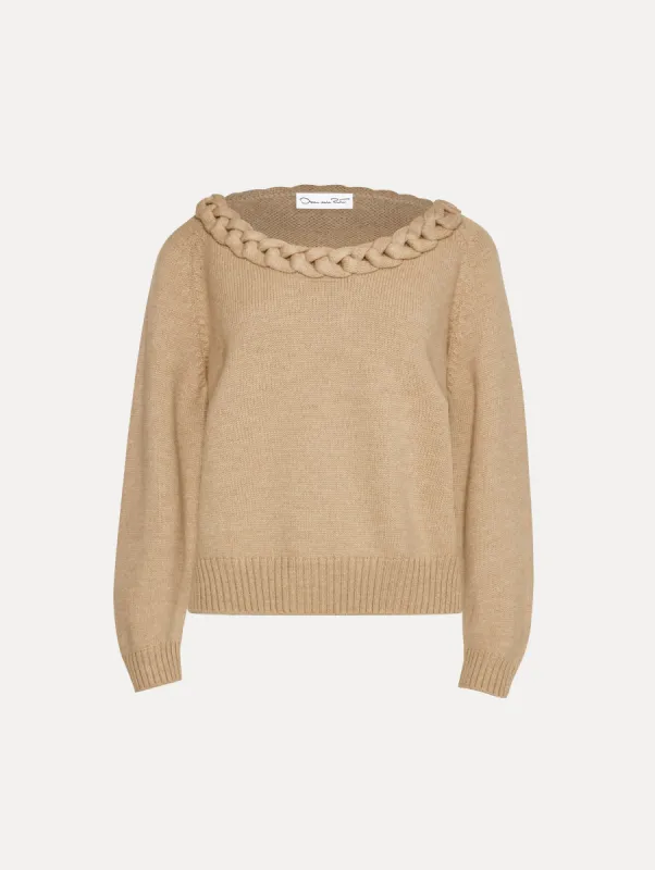 Braided Neckline Pullover sold by Oscar de la Renta