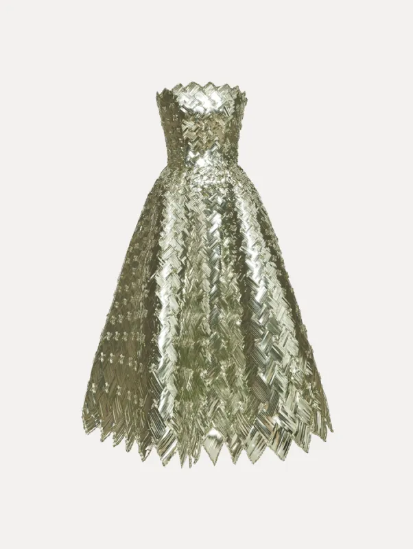 Woven Sequin Cocktail Dress sold by Oscar de la Renta