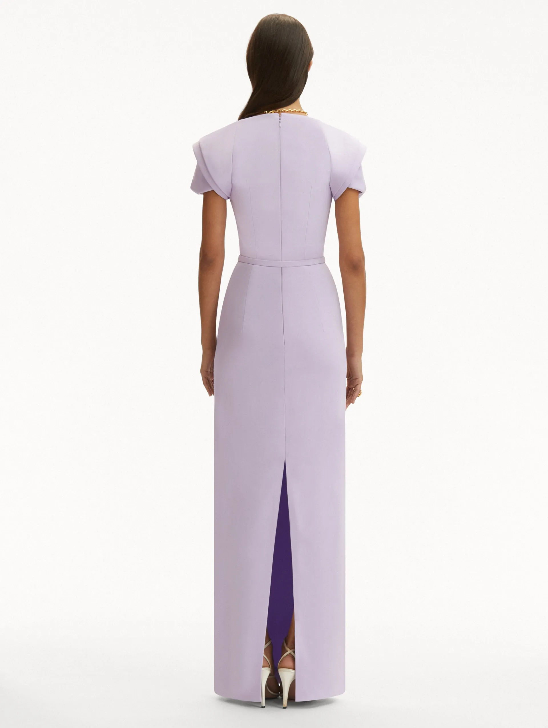 Rosette Sleeve Column Gown sold by Oscar de la Renta product image thumbnail 3