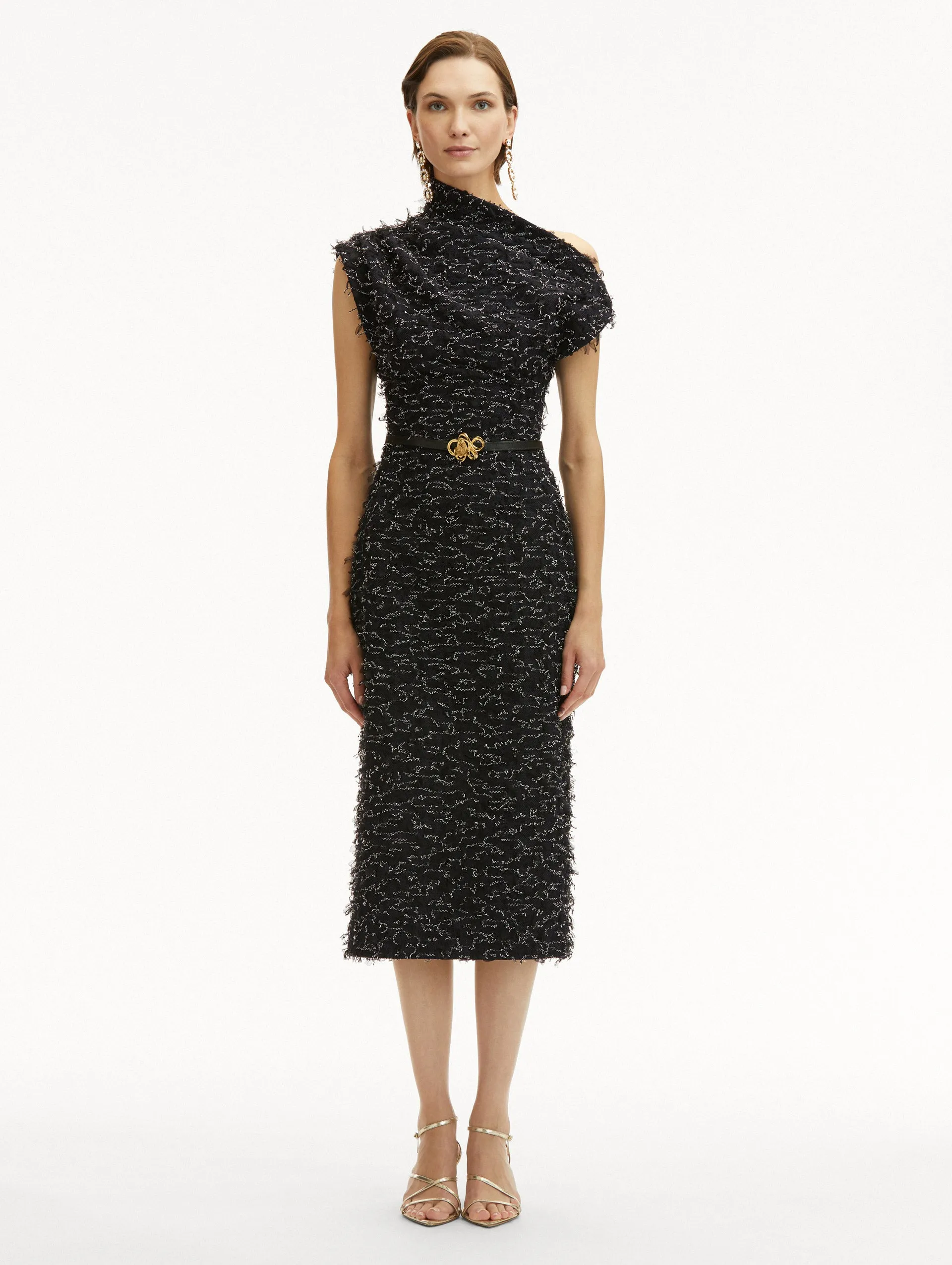 Eyelash Tweed Pencil Dress sold by Oscar de la Renta product image thumbnail 2