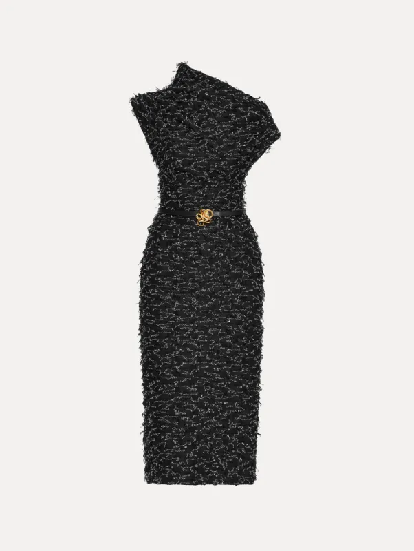 Eyelash Tweed Pencil Dress sold by Oscar de la Renta