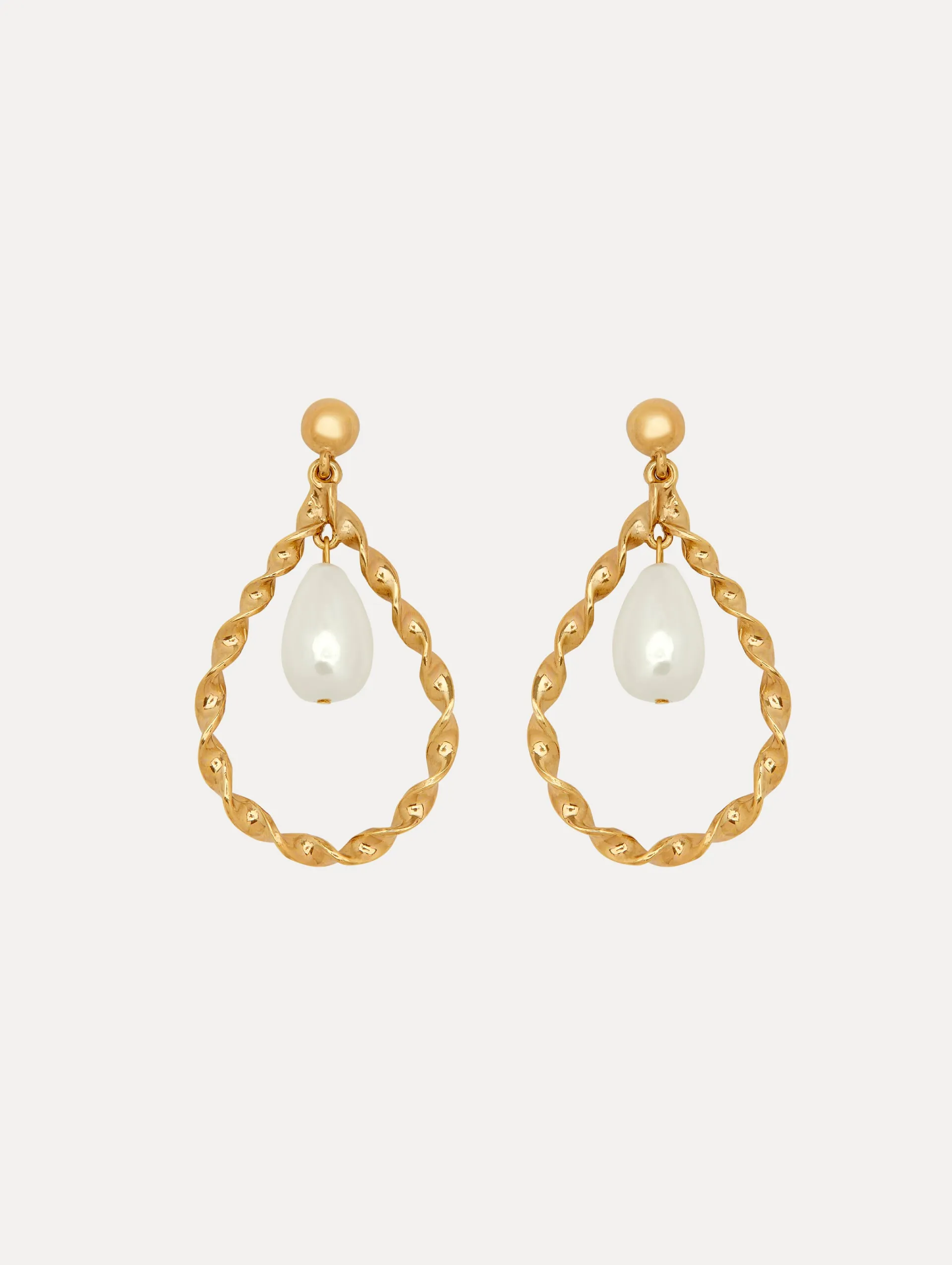Twisted Pearl Drop Earrings sold by Oscar de la Renta