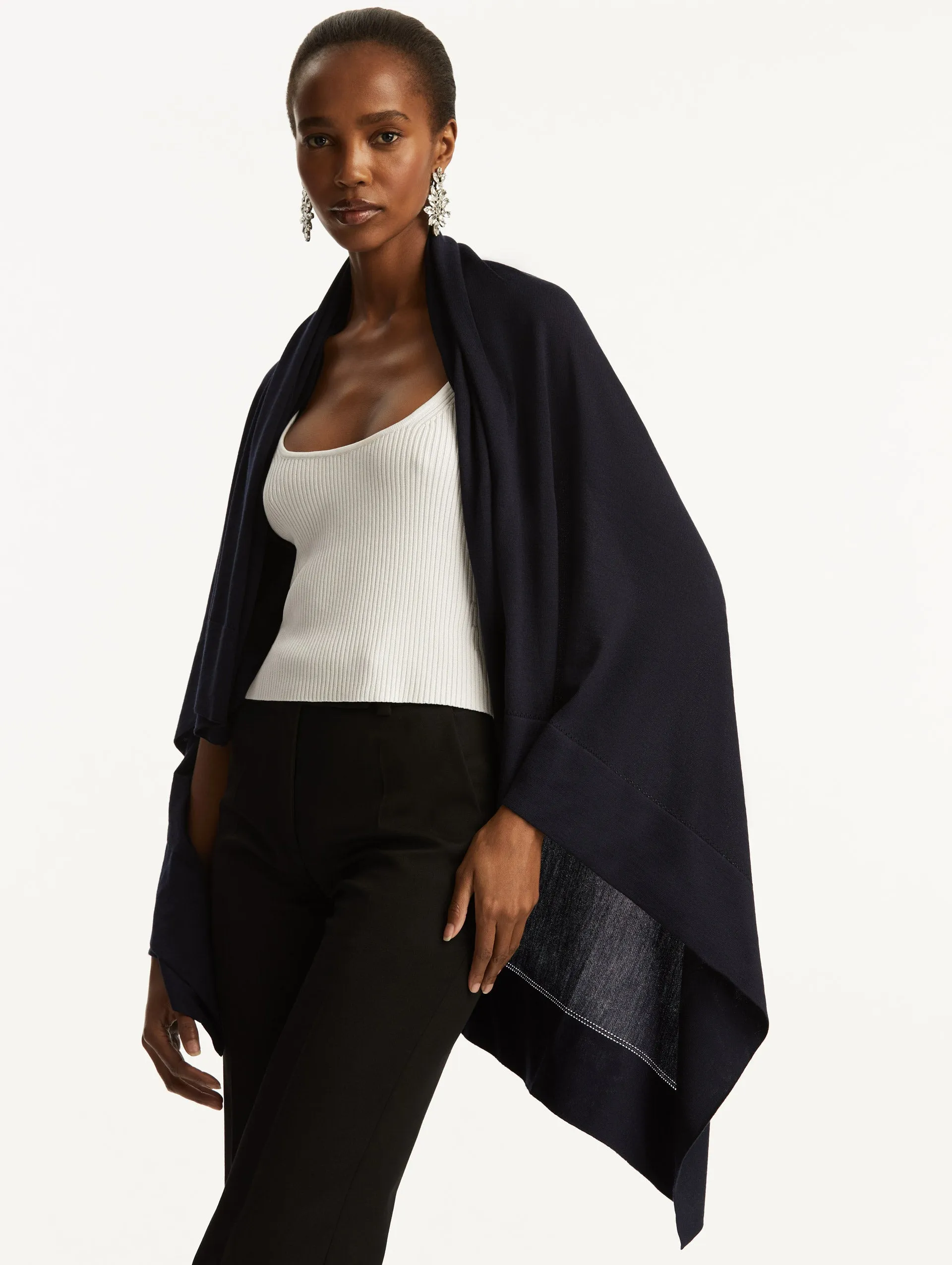 Wool-Blend Shawl sold by Oscar de la Renta product image thumbnail 2