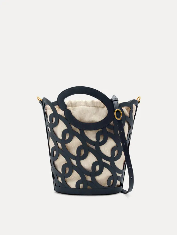 Oscar Chain-Link Leather Tote sold by Oscar de la Renta