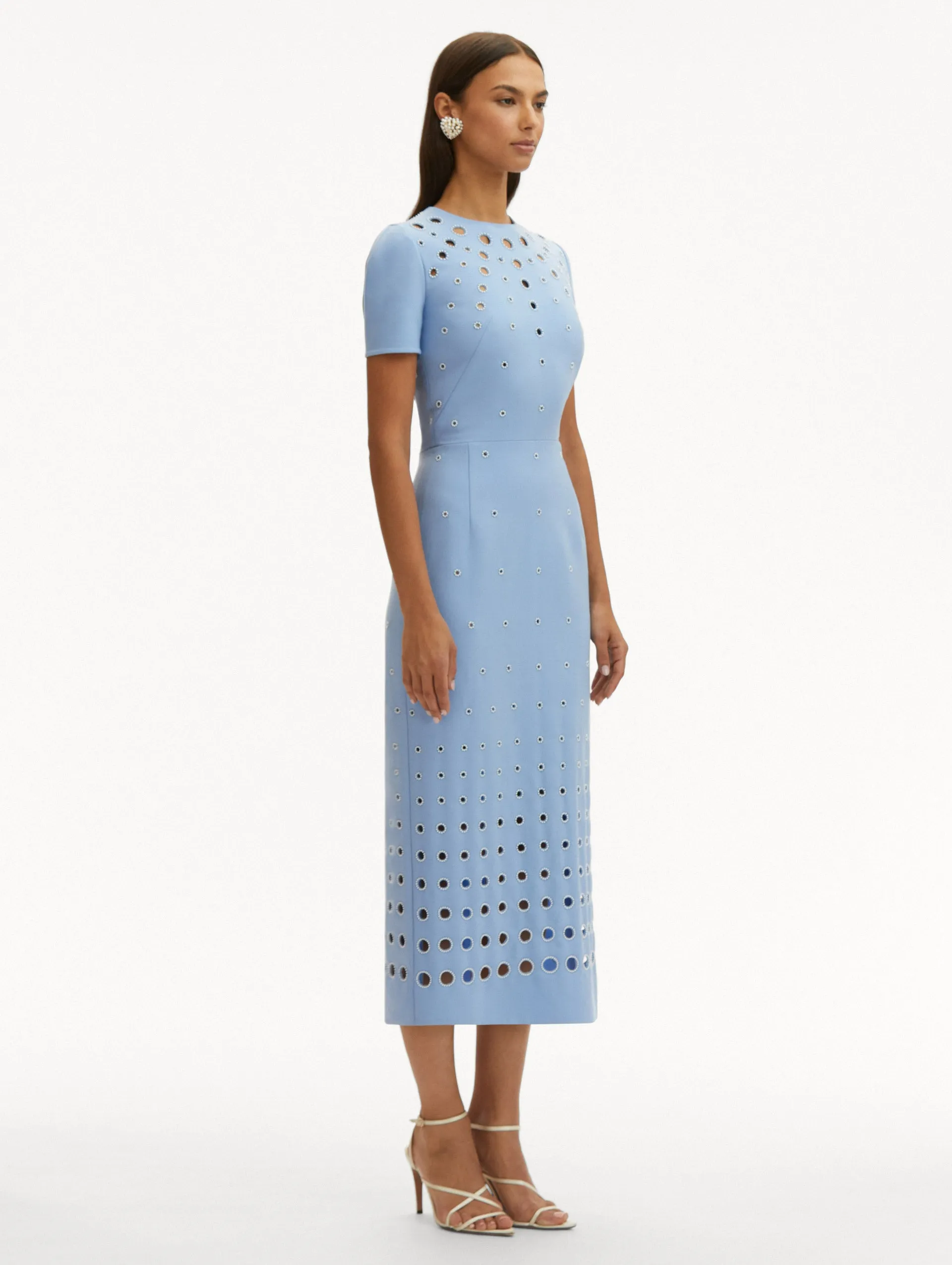 Pearl Eyelet Embroidered Dress sold by Oscar de la Renta product image thumbnail 4