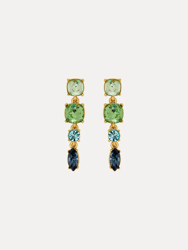 Four-Tier Drop Earrings sold by Oscar de la Renta