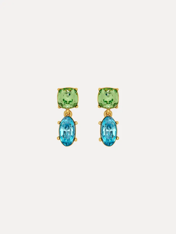 Double Crystal Drop Earrings sold by Oscar de la Renta