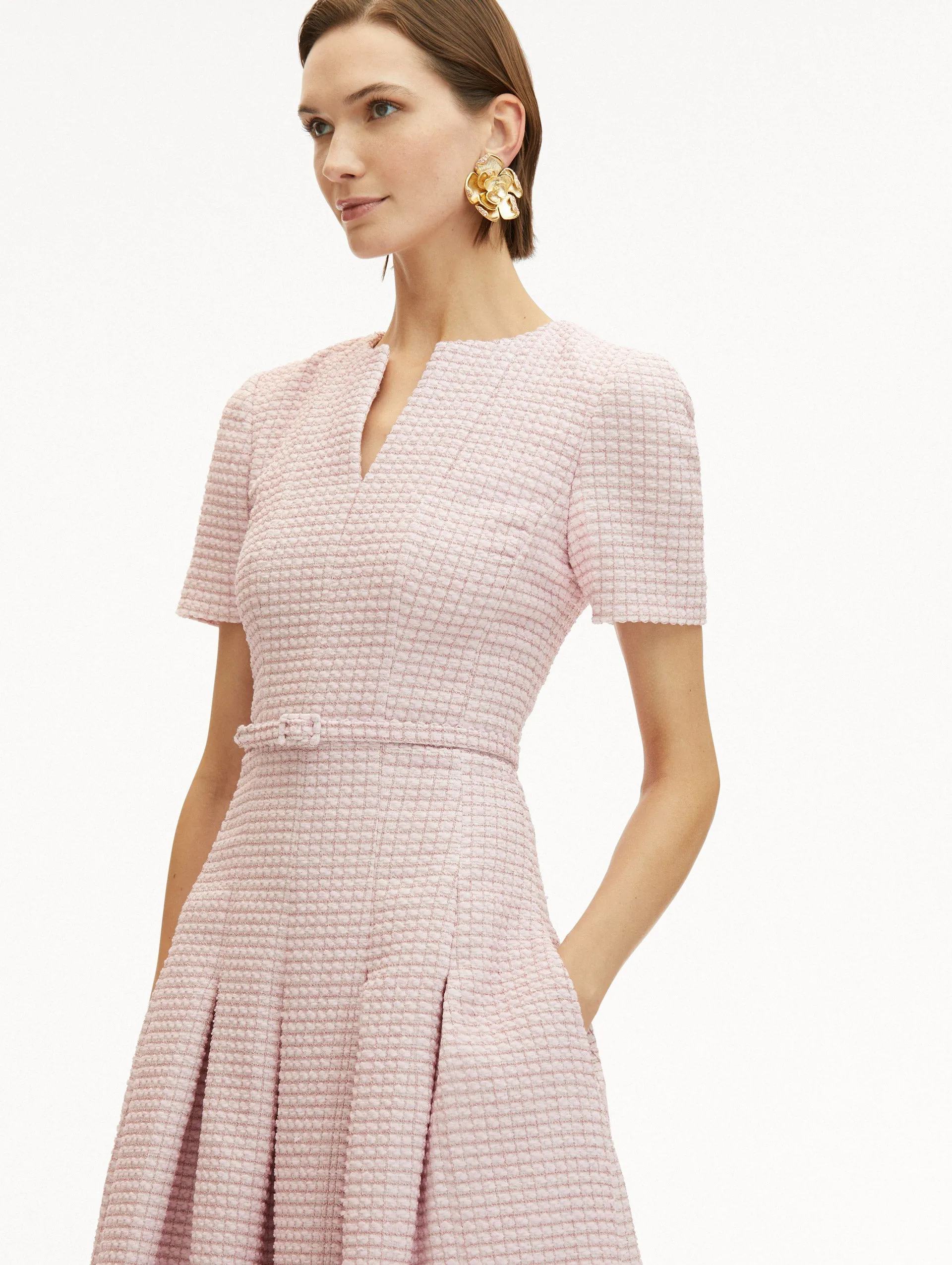 Lurex Check Tweed Dress sold by Oscar de la Renta product image thumbnail 5