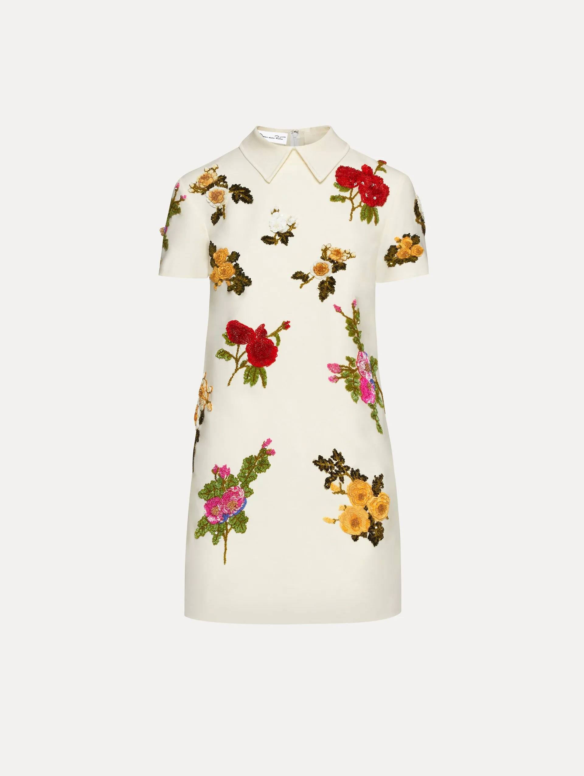 English Rose Embroidered Shift Dress sold by Oscar de la Renta