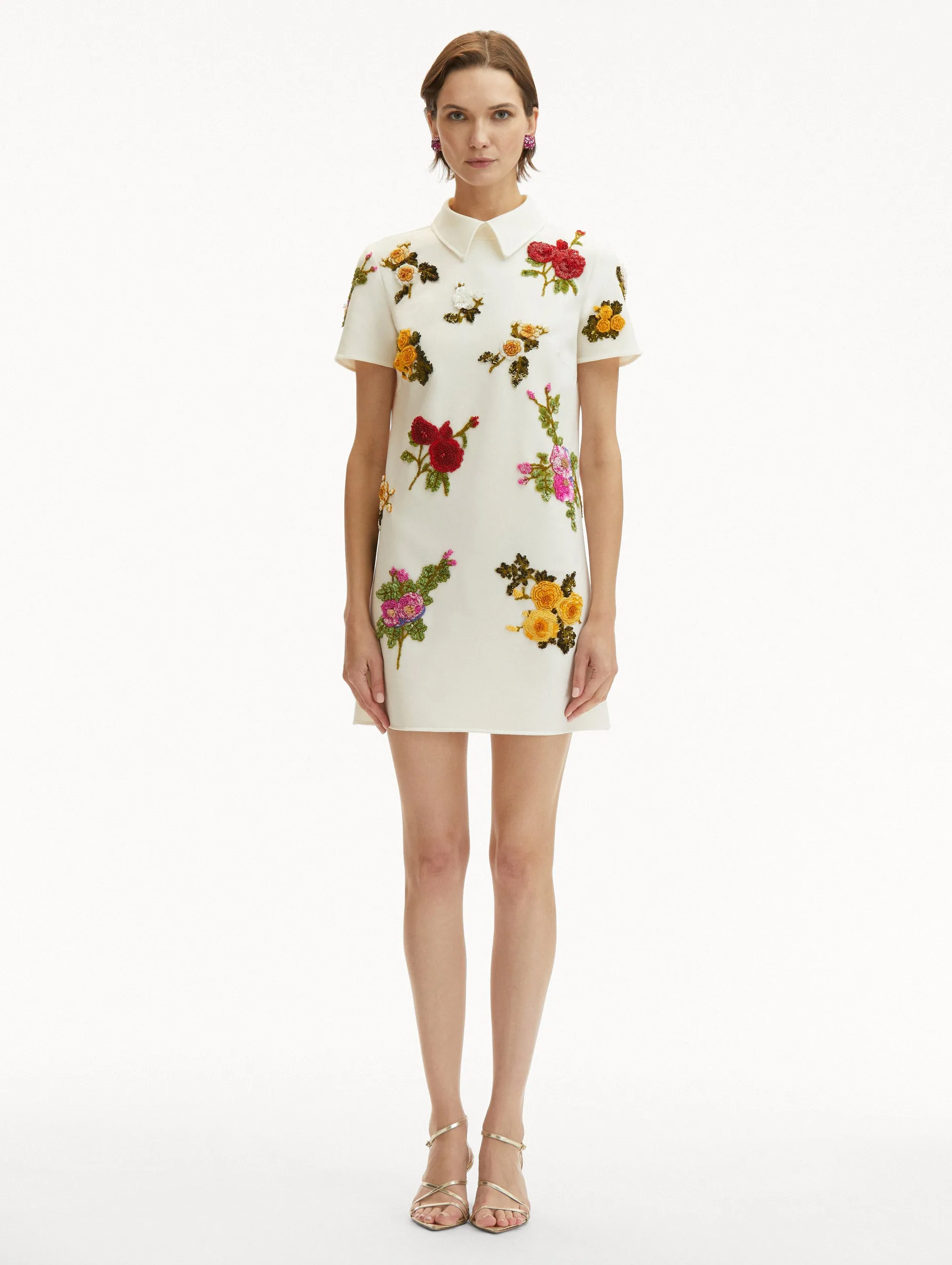 English Rose Embroidered Shift Dress sold by Oscar de la Renta product image thumbnail 2