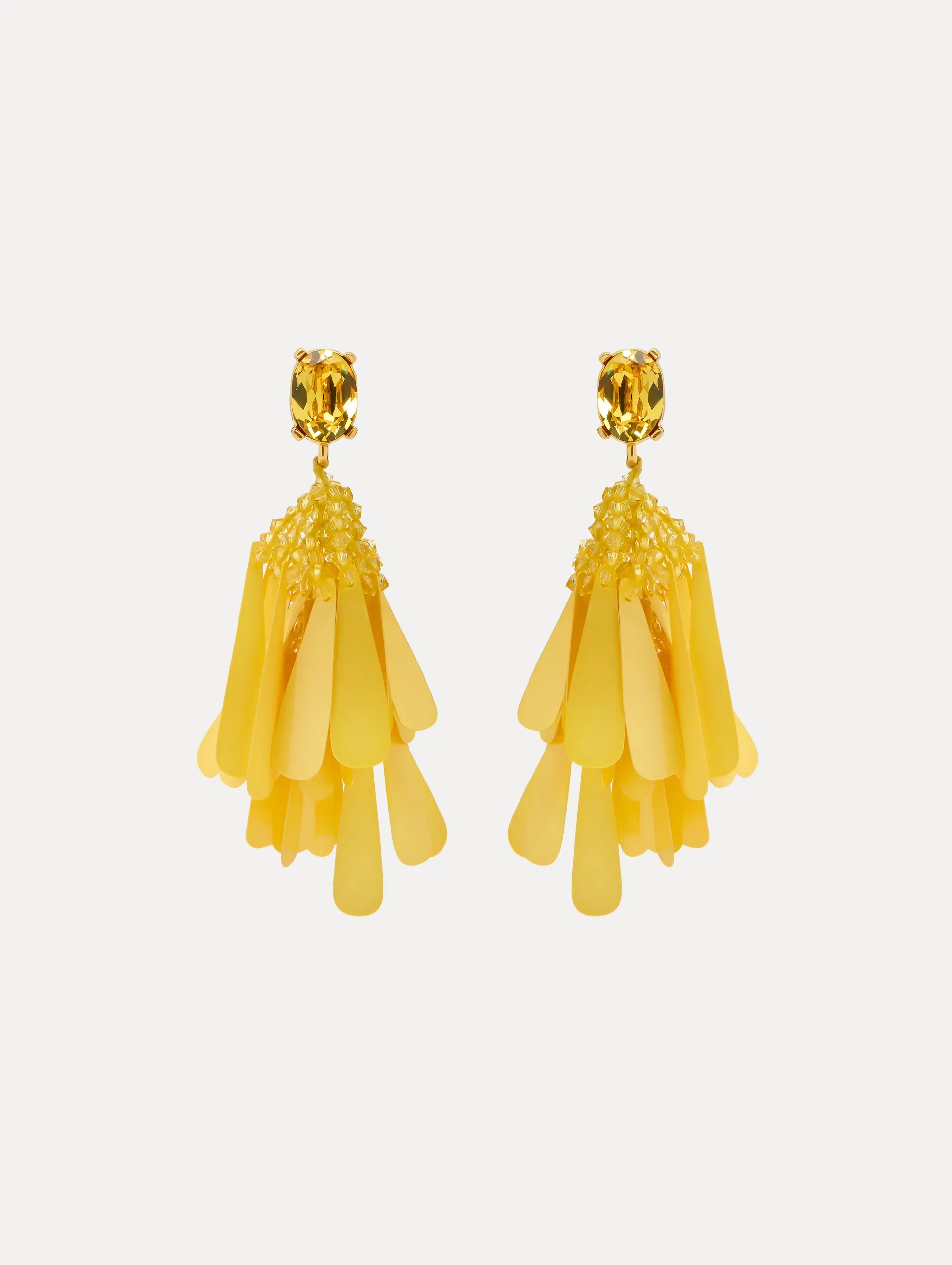 Sequin Petal Clip-On Earrings sold by Oscar de la Renta