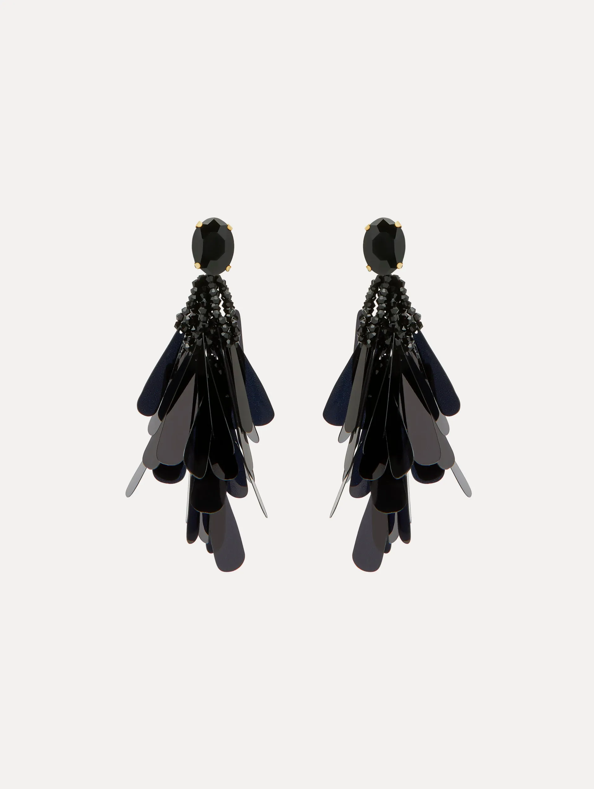 Sequin Petal Clip-On Earrings sold by Oscar de la Renta