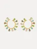 Multi-Colored Crystal Hoop Earrings sold by Oscar de la Renta