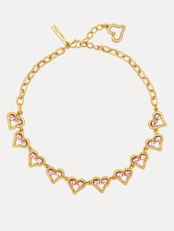 Crystal Heart Necklace sold by Oscar de la Renta