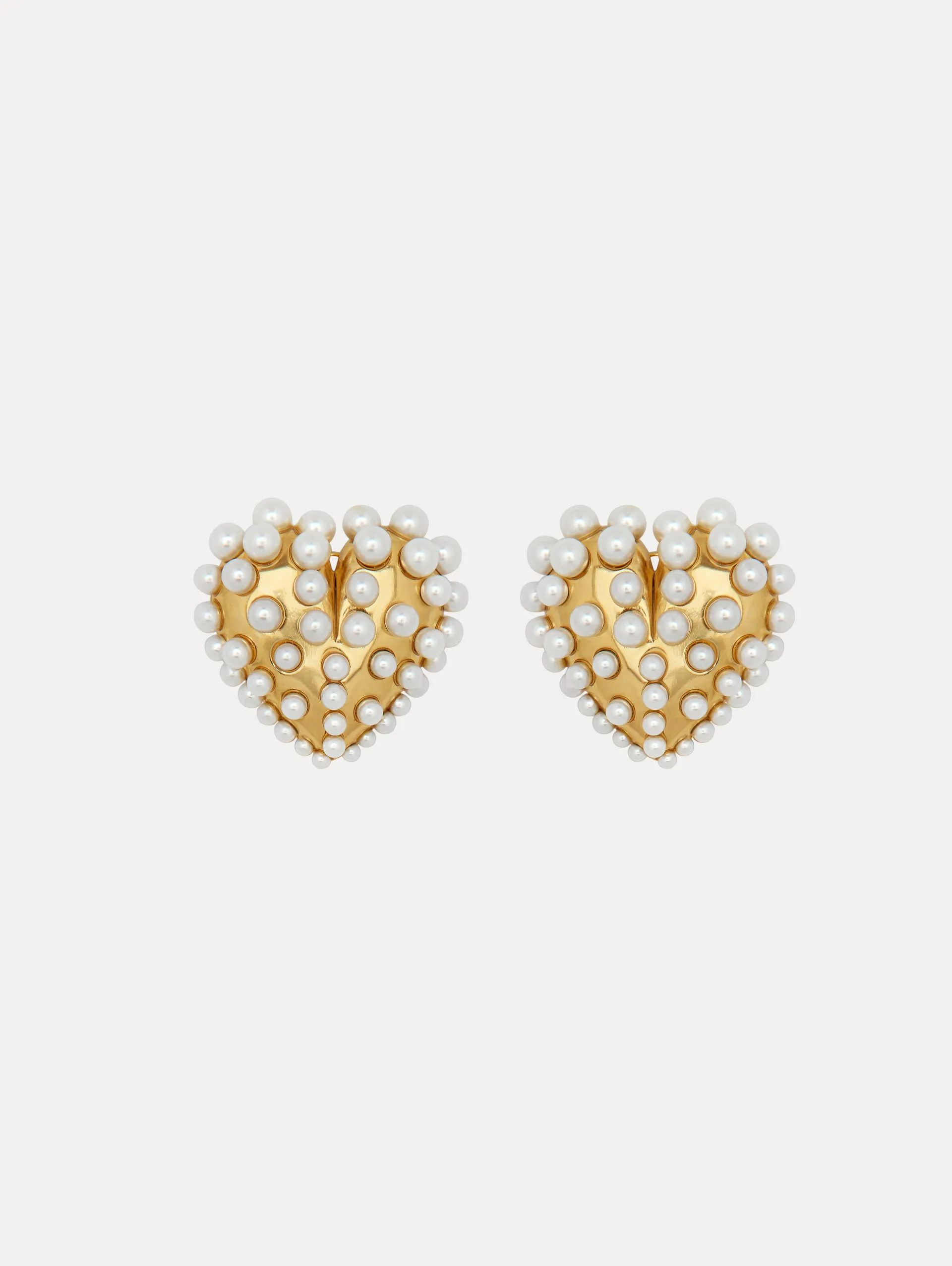 Pearl Heart Earrings sold by Oscar de la Renta