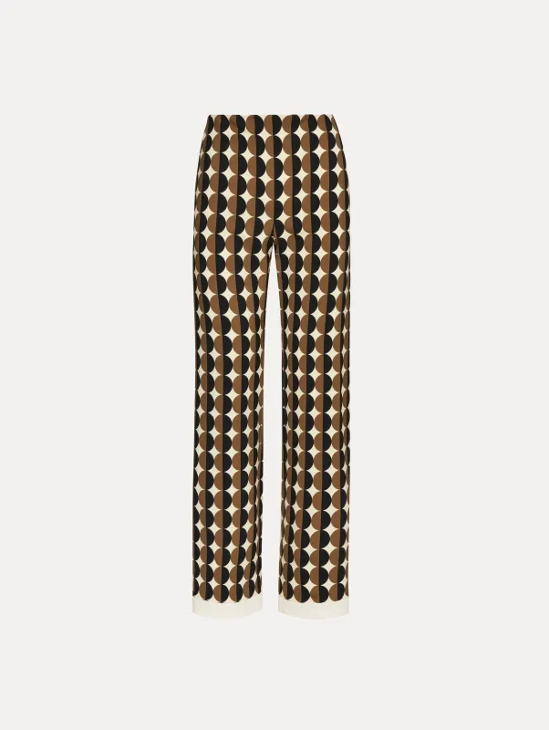Geometric Circle Wool Pants sold by Oscar de la Renta