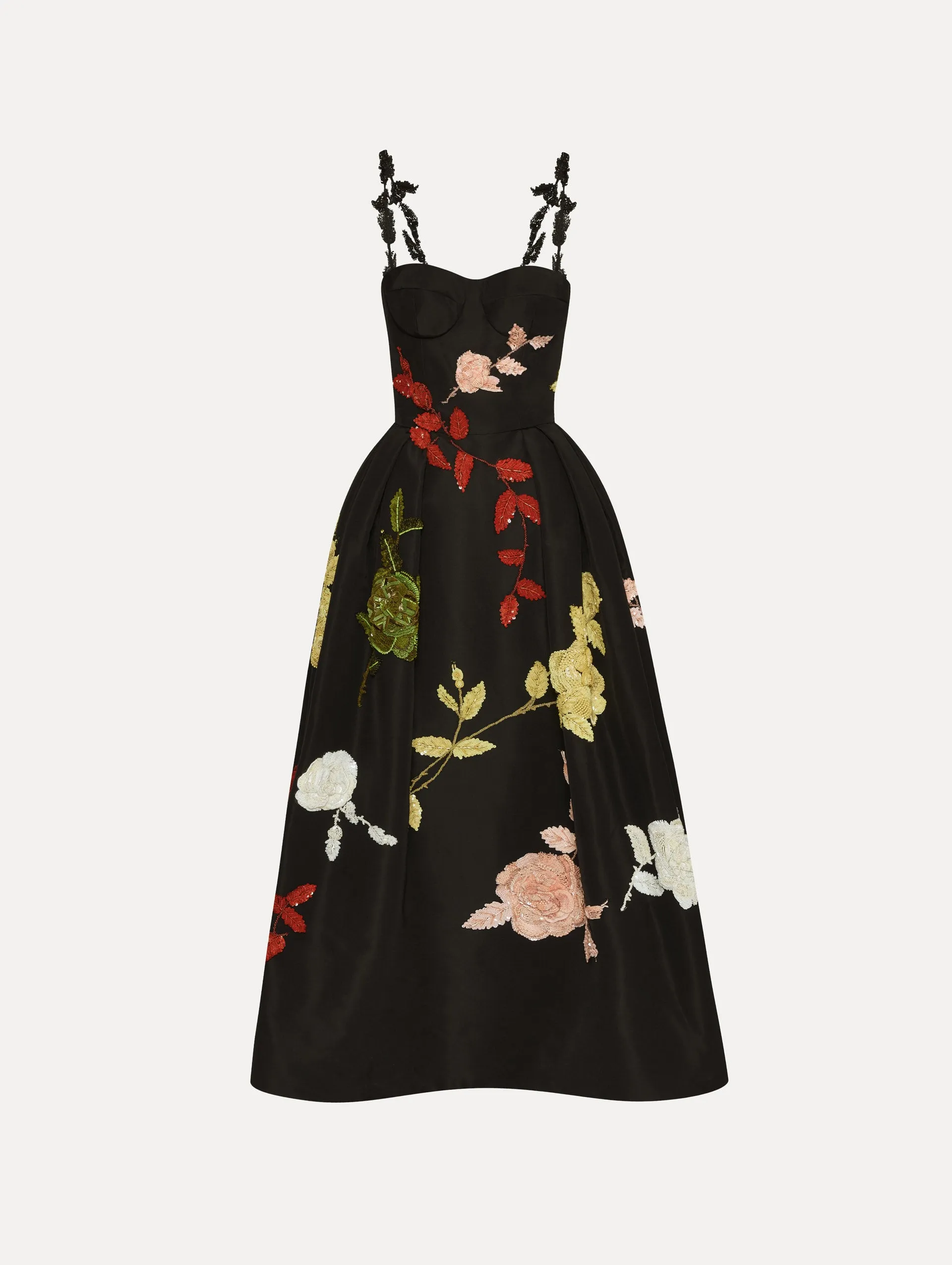 English Rose Embroidered Cocktail Dress sold by Oscar de la Renta