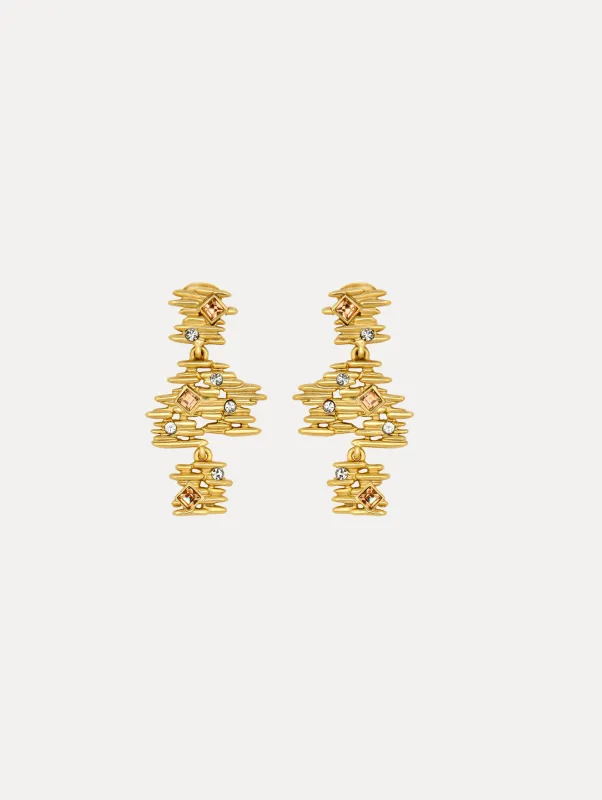 Fine Line Drop Earrings sold by Oscar de la Renta