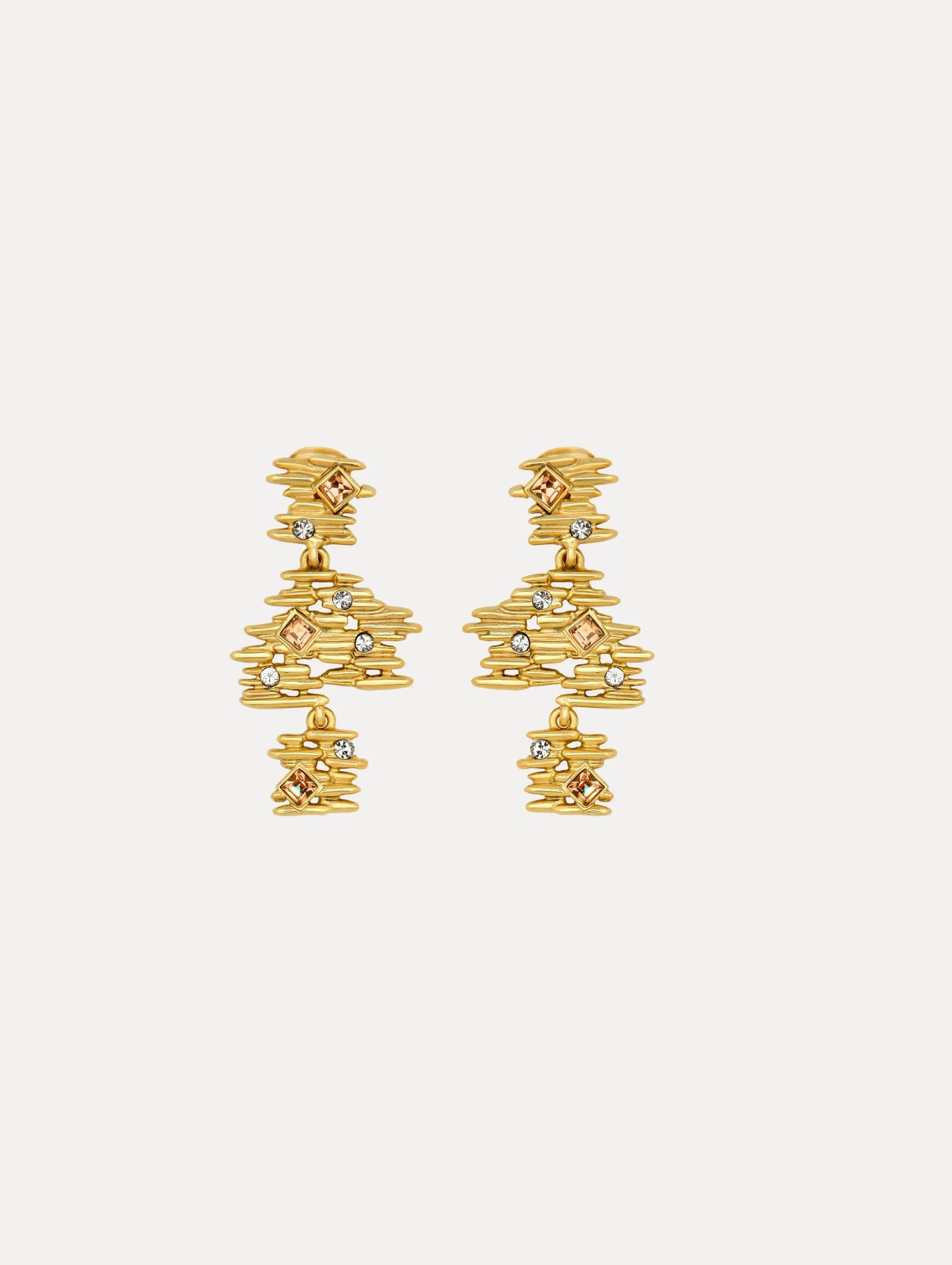 Fine Line Drop Clip-On Earrings sold by Oscar de la Renta