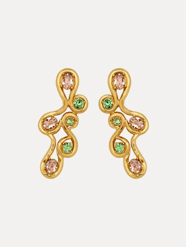 Crystal Wrap Clip-On Earrings sold by Oscar de la Renta