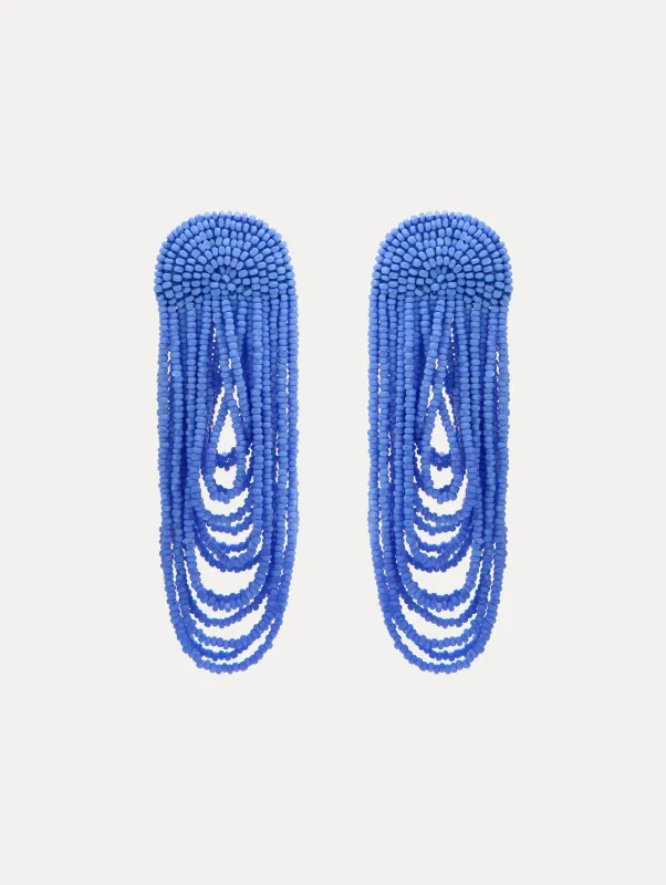 Beaded Curtain Clip-On Earrings sold by Oscar de la Renta