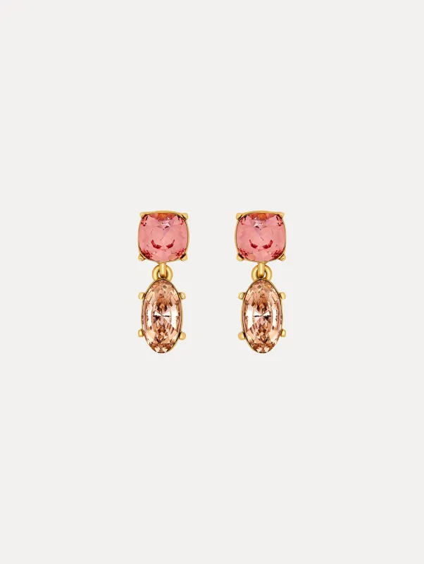 Double Crystal Drop Earrings sold by Oscar de la Renta