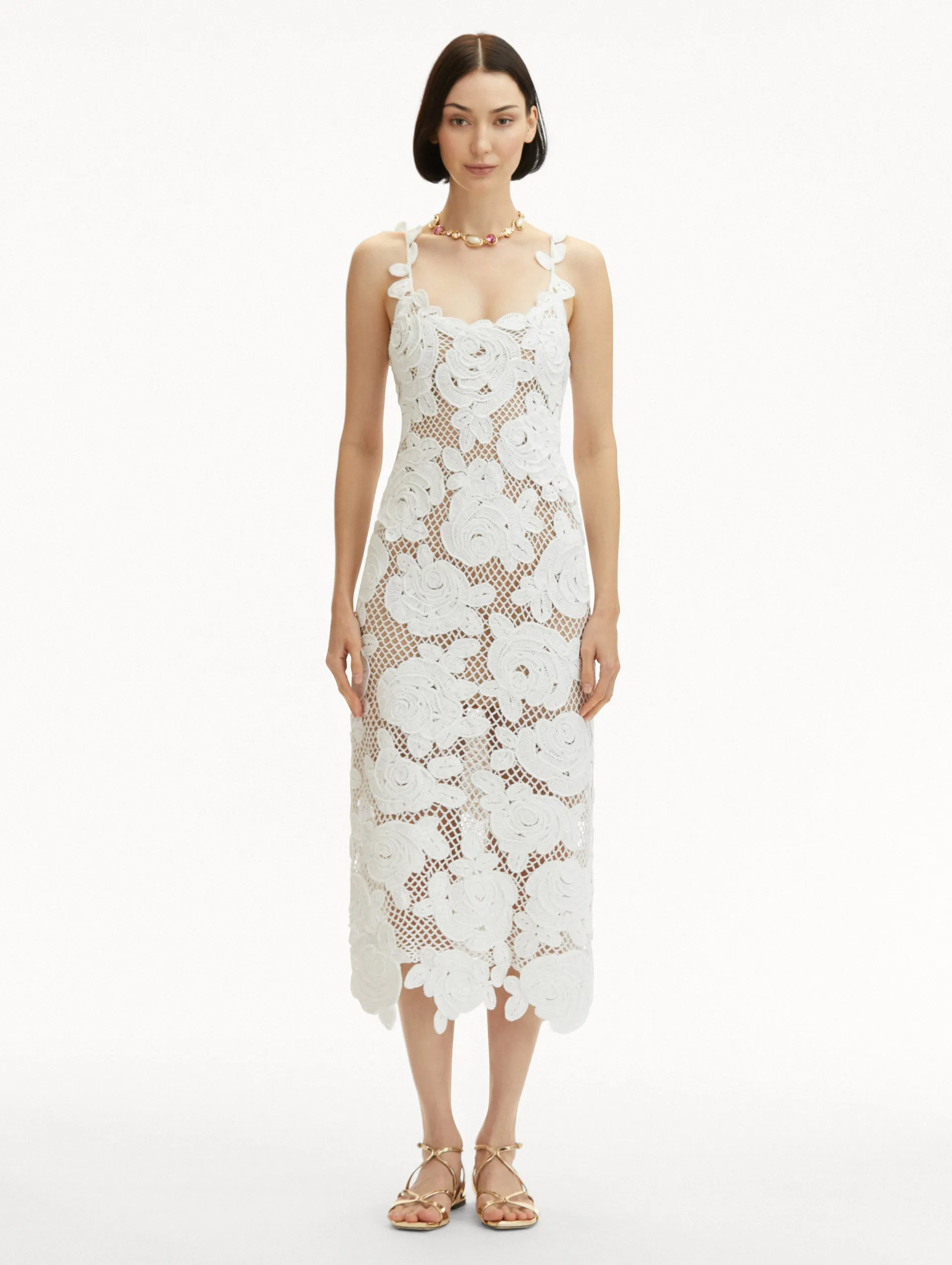 English Rose Crochet Dress sold by Oscar de la Renta product image thumbnail 2