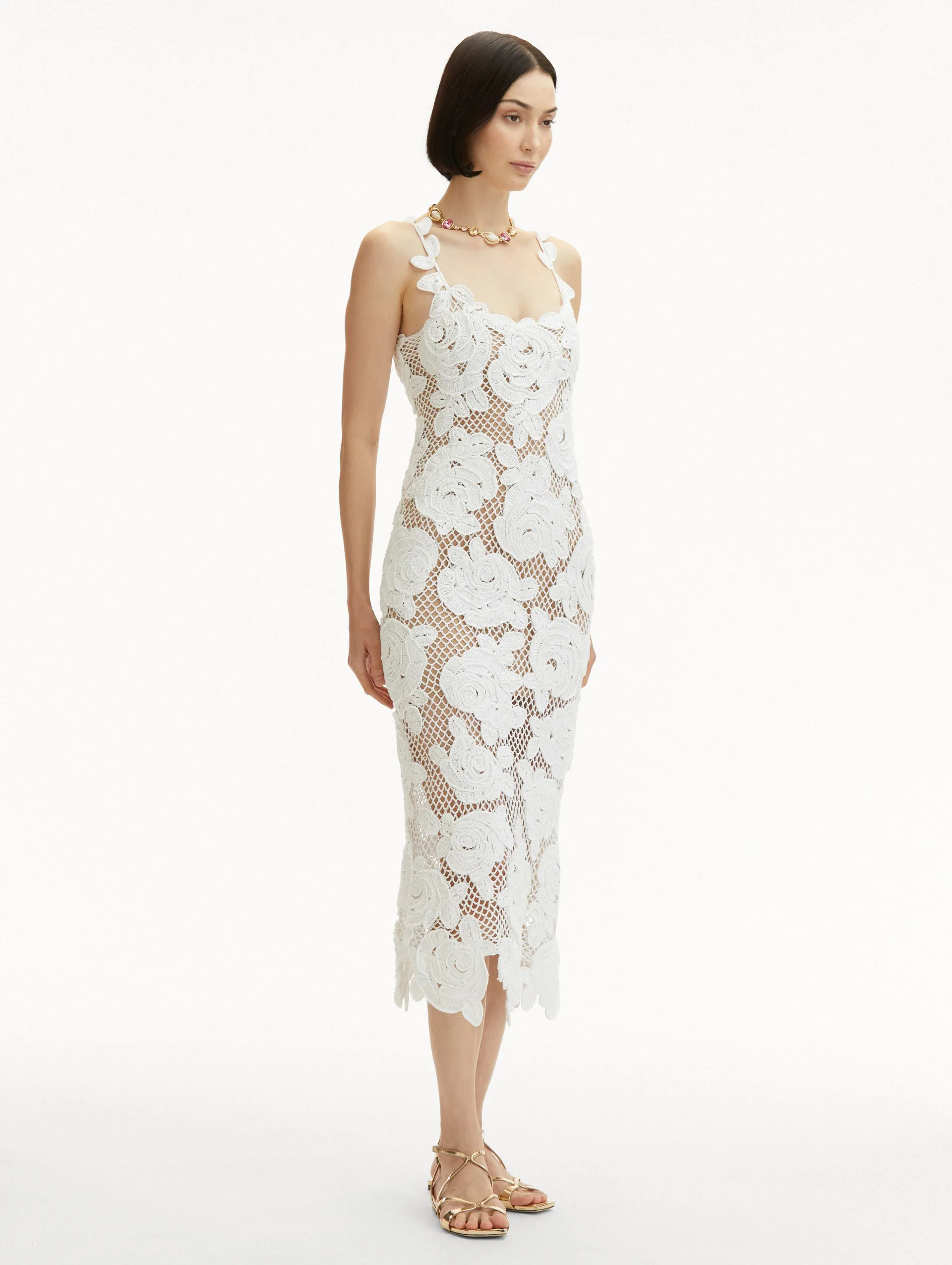 English Rose Crochet Dress sold by Oscar de la Renta product image thumbnail 4